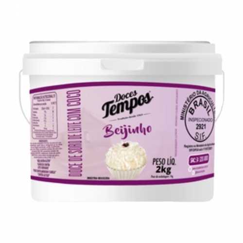 MASSA BEIJINHO COM COCO TEMPOS BALDE 2 KG