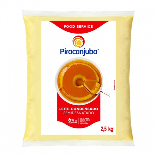 LEITE CONDENSADO SEMI PIRACANJUBA BAG 8/2,5 KG