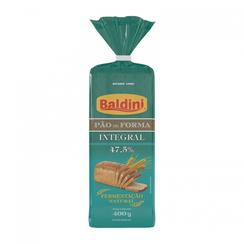 PÃO FORMA 47,5% INTEGRAL BALDINI 8/400GR