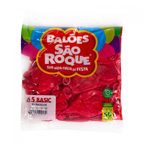 BALÃO LISO SÃO ROQUE 6,5 MARAVILHA 50UND