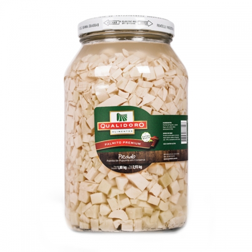 PALMITO PUPUNHA PICADO QUALIDORO 1,8 KG