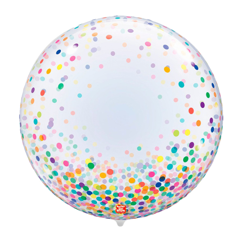 BALÃO META SÃO ROQUE BOLHA CONFETE COLO 61CM