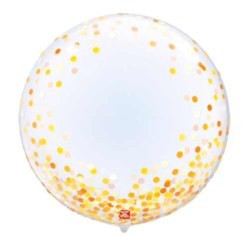 BALÃO META SÃO ROQUE BOLHA CONFETE AMA 61CM