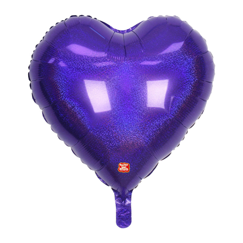 BALÃO META SÃO ROQUE CORAÇÃO ROXO 45 CM