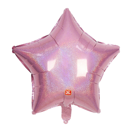 BALÃO META SÃO ROQUE ESTRELA ROSA 45 CM