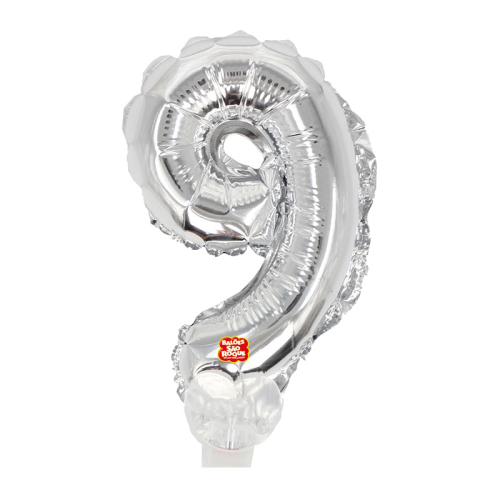 BALÃO META SÃO ROQUE PRATA N°9 13 CM