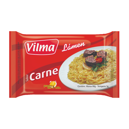 MACARRÃO INSTANTÂNEO LÁMEN CARNE VILMA 50/85 GR