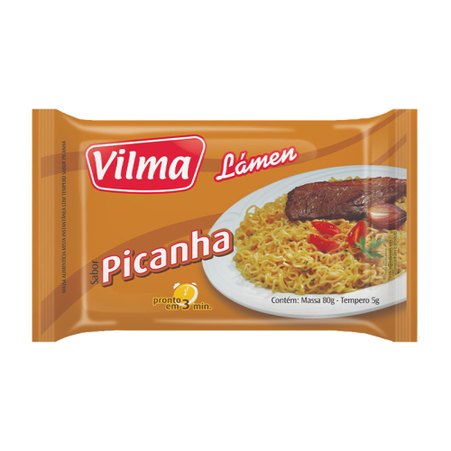 MACARRÃO INSTANTÂNEO LÁMEN PICANHA VILMA 50/85 GR