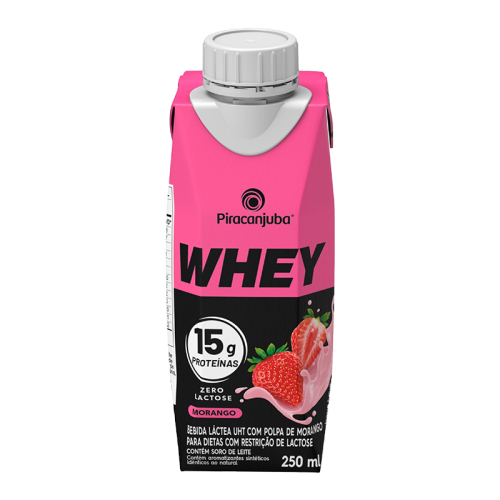 BEBIDA WHEY MORANGO PIRACANJUBA 12/250ML