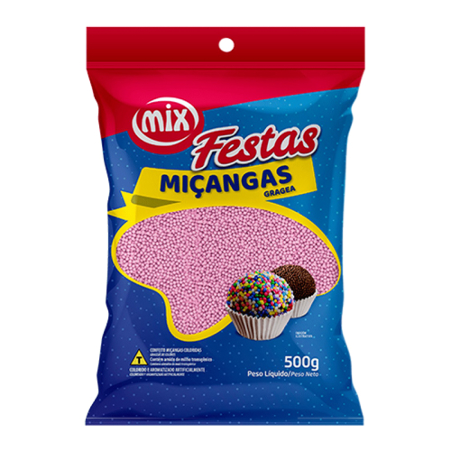 CONFEITO MIÇANGA MIX ROSA 500 GR