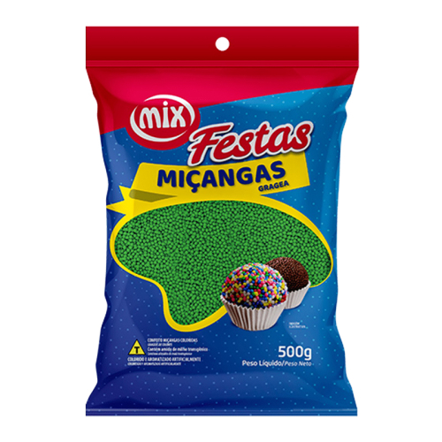 CONFEITO MIÇANGA MIX VERDE 500 GR