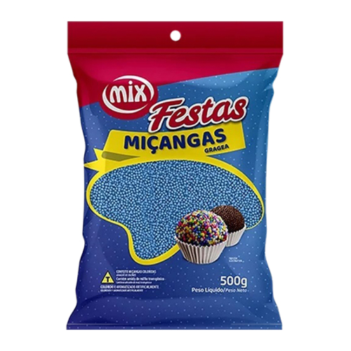 CONFEITO MIÇANGA MIX AZUL 500 GR