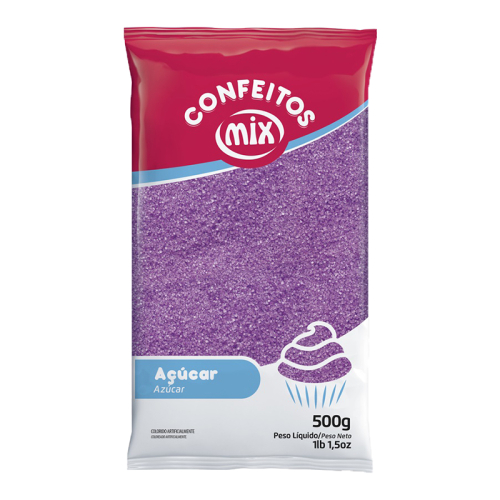 AÇUCAR CRISTAL MIX LILÁS 500 GR