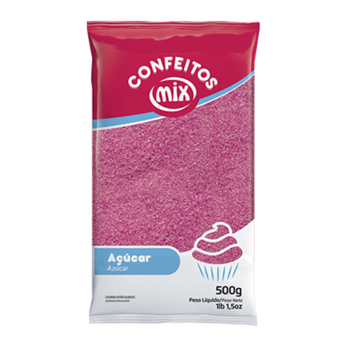 AÇUCAR CRISTAL MIX ROSA 500 GR