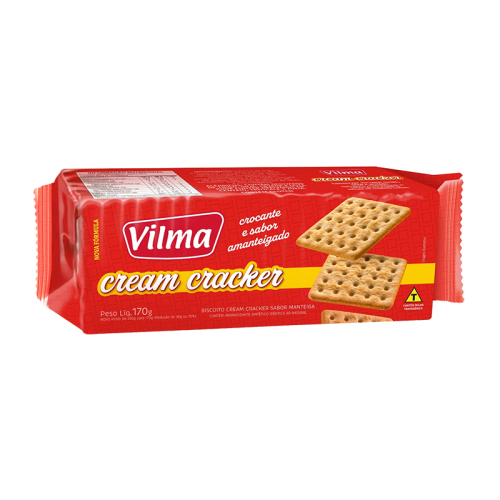 BISCOITO CREAM CRACKER VILMA 40/170 GR