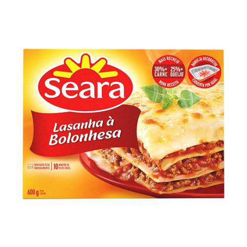 LASANHA PRONTA BOLONHESA SEARA 10/600 GR