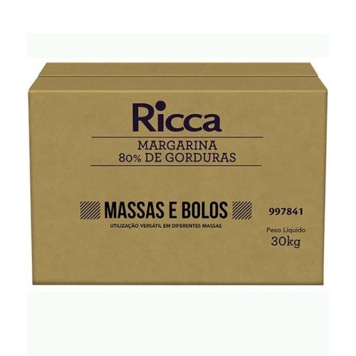 MARGARINA RICCA MASSA BOLO SEM SAL 30 KG