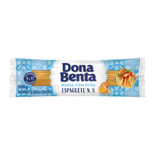 Macarrão Espaguete Ovos Nº8 Dona Benta 500grs - 24 uni.