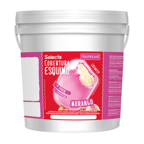 COBERTURA ESQUIMO SUPREME MORANGO 12 KG