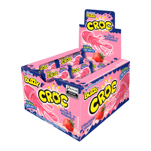 CHICLETE BUZZY CROC IOGURTE MORANGO 40UN