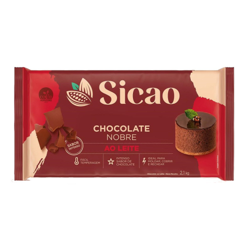 Barra Chocolate Sicao Barry ao Leite 2,1 Kg