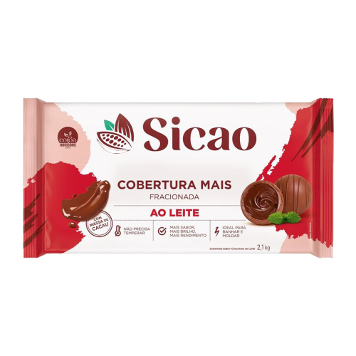 Barra Chocolate Sicao Hidro ao Leite 2,1kg