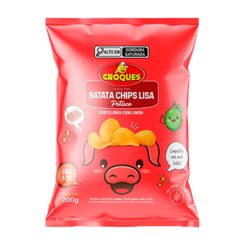 BATATA LISA CROQUES COSTELINHA COM LIMÃO 8/200GR