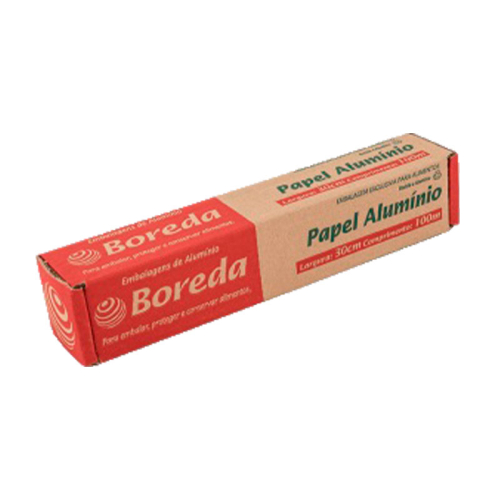 ROLO PAPEL ALUMÍNIO BOREDA 30/100 MT