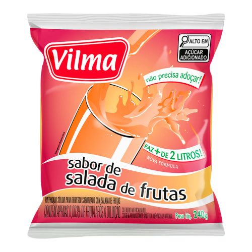 Refresco Vilma Sabor Salada de Frutas - Fardo 12 uni. de 240grs
