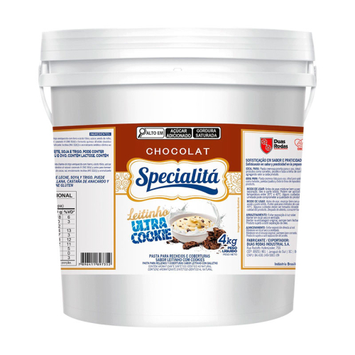 CHOCOLAT LEITINHO COOKIE  SPECIALITA 4KG