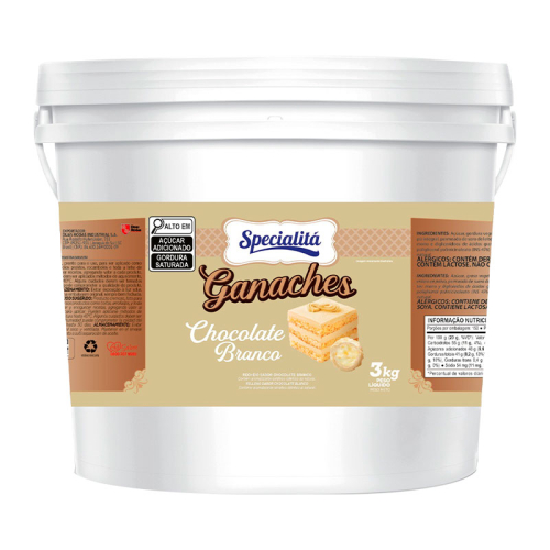 GANACHE CHOCOLATE BRANCO SPECIALITÁ 3 KG