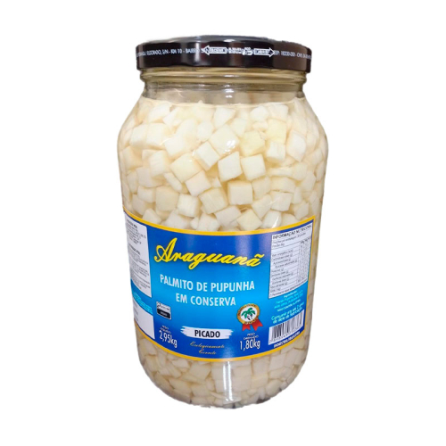 PALMITO PUPUNHA PICADO ARAGUANÃ 1,8 KG