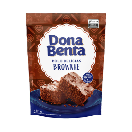MISTURA BOLO DONA BENTA 12/450G BROWNIE