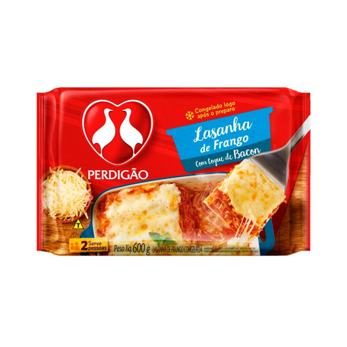 LASANHA PRONTA FRANGO COM BACON PERDIGÃO 6/600G
