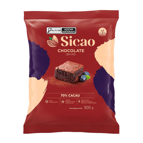 CHOCOLATE PÓ 70% 500GR SICAO