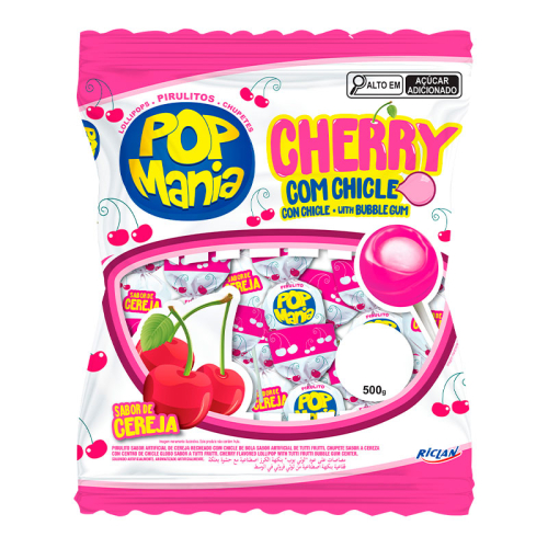PIRULITO POP MANIA CHERRY 500 GR