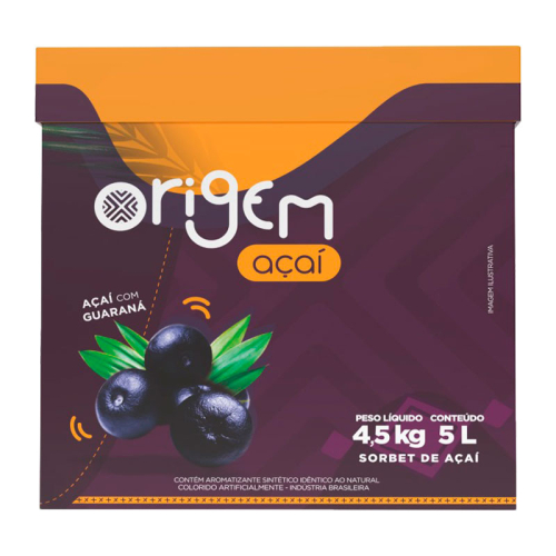 AÇAÍ ORIGEM SABOR NATURAL CAIXA 5 LT