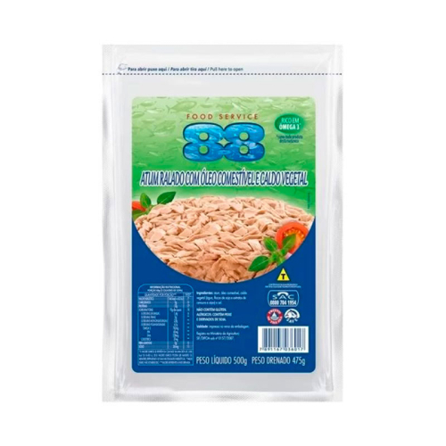 ATUM RALADO ÒLEO E CALDO VEGETAL 88/500 GR