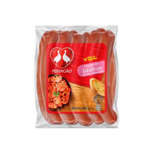 LINGUIÇA CALABRESA RETA PERDIGÃO 2,5KG