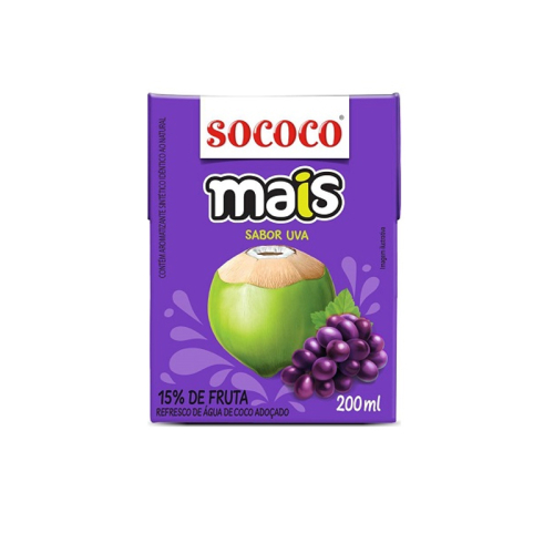 AGUA DE COCO MAIS UVA 24/200 ML