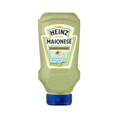 MAIONESE ALHO ERVAS HEINZ SQUEEZE 215 GR