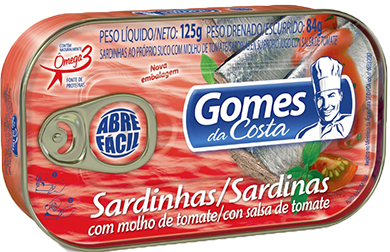 Sardinha Óleo e Tomate Gomes da Costa LATA 125g