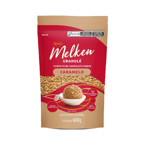 CONFEITO GRANULE MELKEN CARAMELO 400 GR