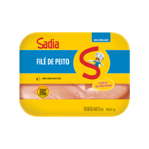 FILE DE PEITO DE FRANGO SADIA BANDEJA  12/1KG
