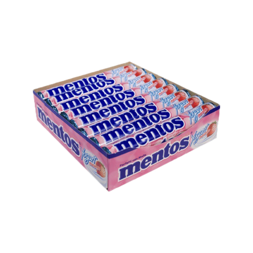 KISS MORANGO YOGURT MENTOS 608G 14 UNI