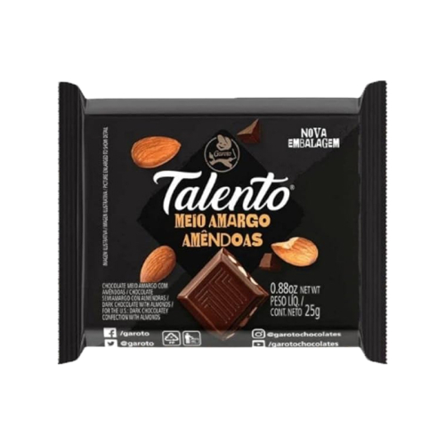 CHOC MINI TALENTO M/AMARGO AMENDOA 15/25