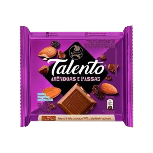 CHOC MINI TALENTO AMENDOA/PASSAS 15/25GR