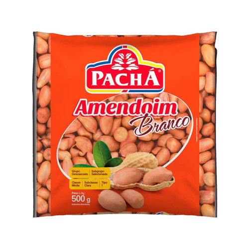 AMENDOIM DESC BRANCO PACHA 500 GR