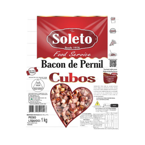 BACON EM CUBOS SOLETO 1 KG