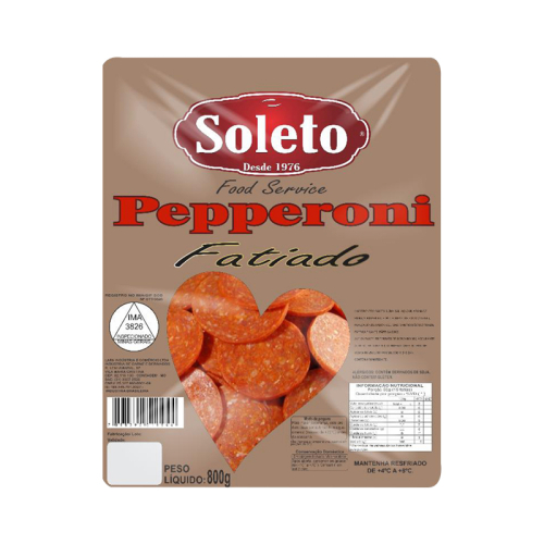 PEPPERONI FATIADO SOLETO 800 GR